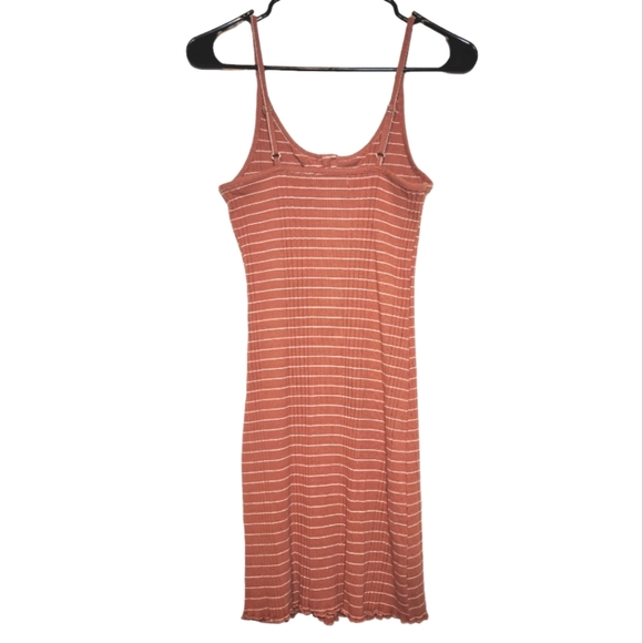 Set of 2 Arizona Jean Co. Blue & Orange Ribbed Striped Tank Mini Dress Size M - Picture 8 of 13